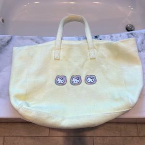 Stoney Clover Lane terry tote + Hello Kitty sewn in patches
